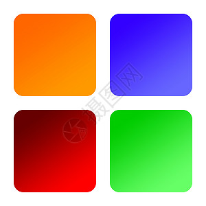 四个空白标签按钮商业角落广告图形化正方形贴纸圆形坡度插图背景图片