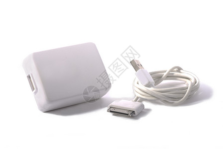 白色充电器MP3 USB 充电器背景