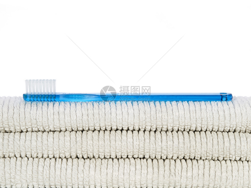 牙刷和毛巾卫生蓝色治疗牙医玻璃折叠牙齿美白棉布刷子图片