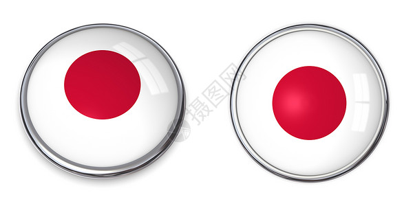 日本团队别针鉴别金属插图贴纸按钮旅行白色胸针高清图片