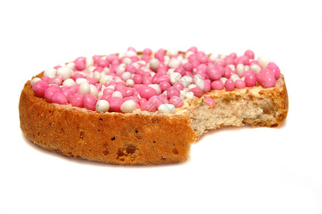 红鼠卢斯克白色传统早餐老鼠新生女孩粉色面包背景图片