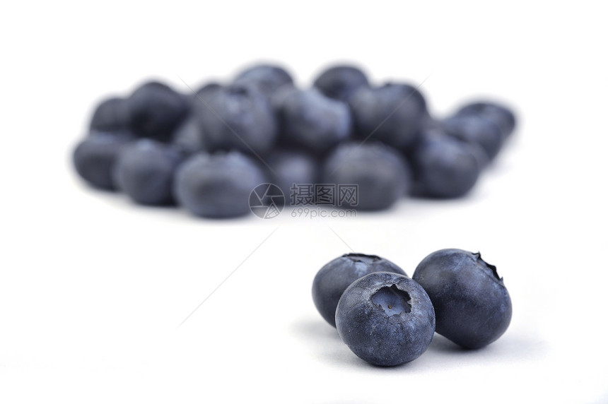 蓝莓食物甜点紫色蓝色圆形白色饮食水果浆果图片