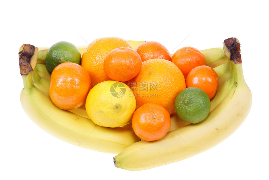 异国水果甜点柚子白色香蕉柠檬情调食物橙子图片