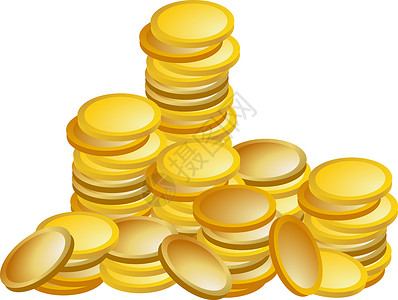 金金币插图金子财富预算圆圈金融令牌高清图片