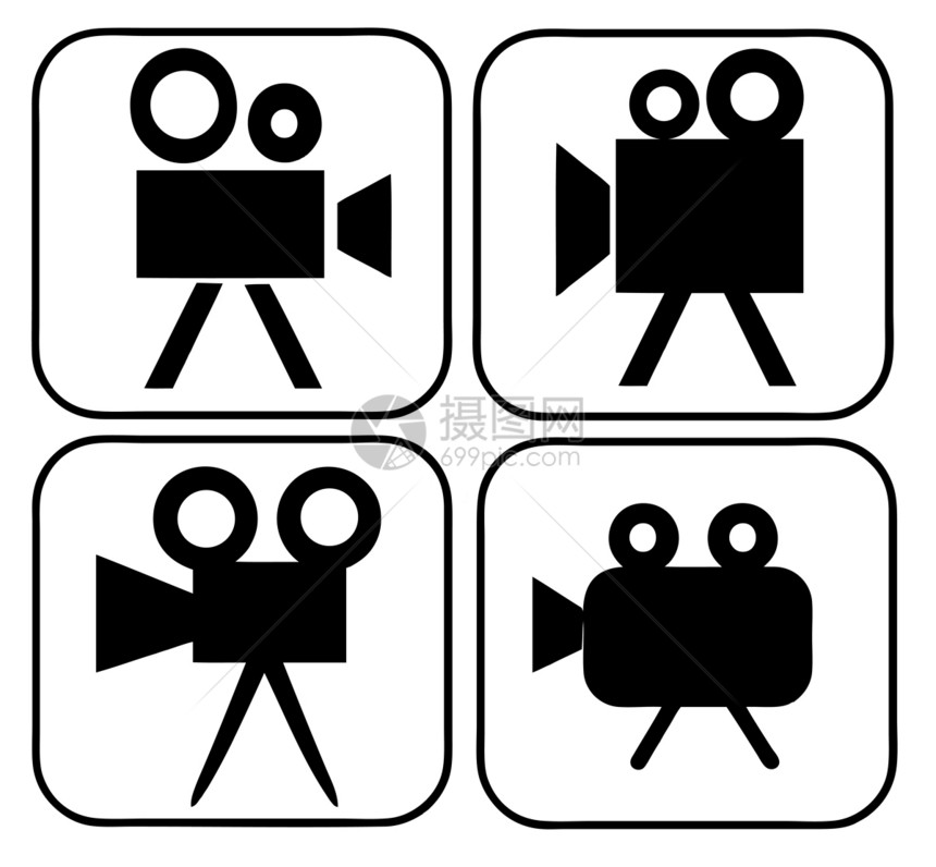电影摄影机信号卷轴三脚架插图古董相机运动图片