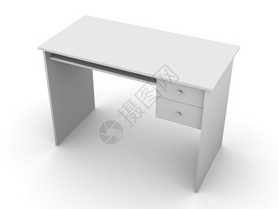 简单桌面办公室抽屉家具职场桌子白色公司背景图片