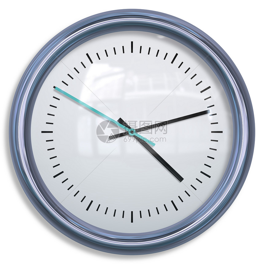 孤立时钟按钮商业艺术品时间白色数字玻璃金属夹子艺术图片