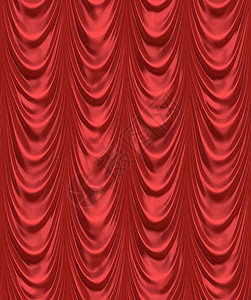 娱乐圈红幕织物绘画插图桌面艺术窗帘商业红色波纹展示插画