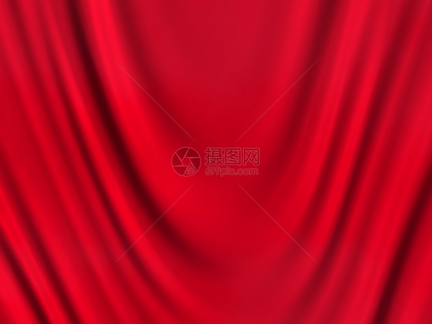 红色纺织品背景窗帘热情织物材料布料天鹅绒纤维丝绸图片