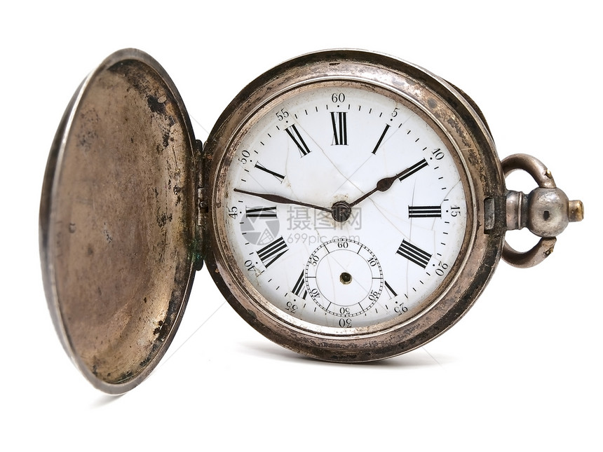 旧时钟口袋机械小时时间钟表历史古董金属手表图片