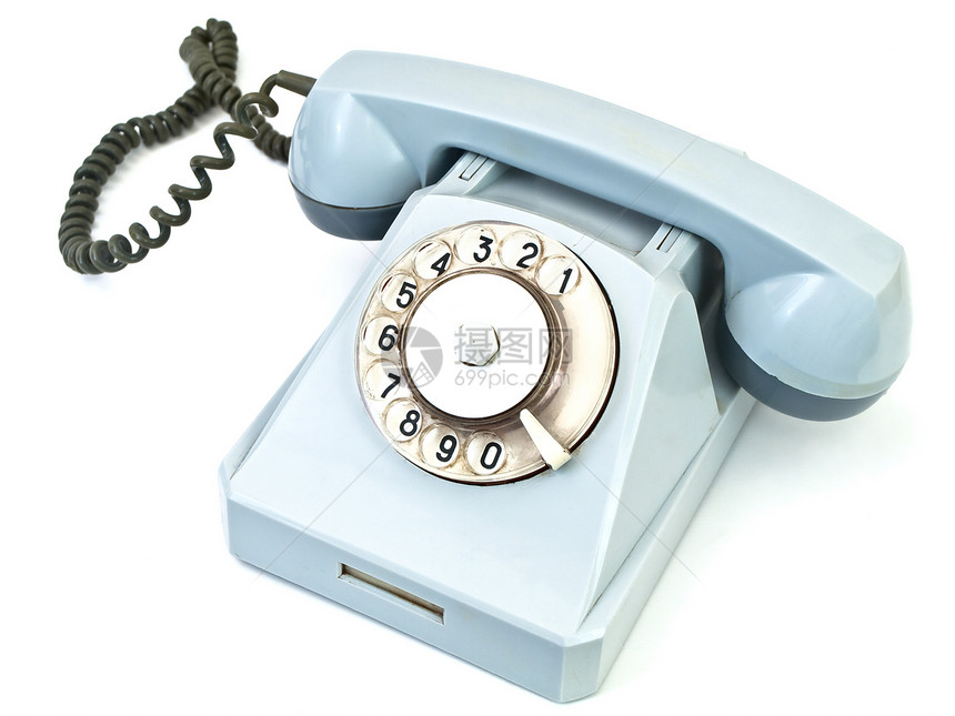 旧电话拨号旋转戒指讲话电讯数字图片