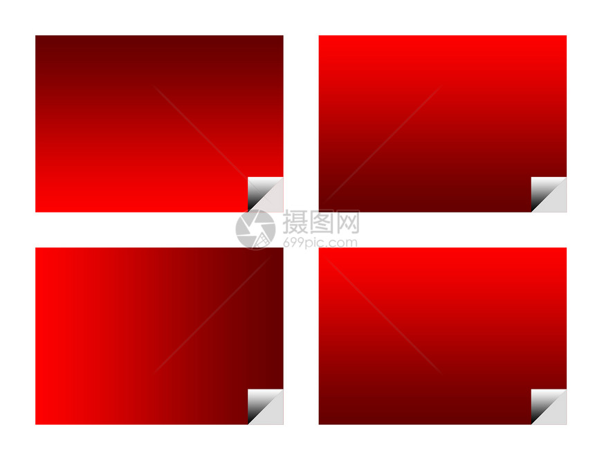 空白的红色商业标签环境角落矩形图形化贴纸广告坡度图片
