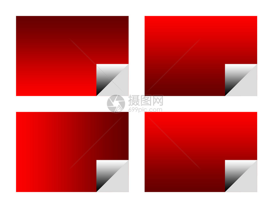 空白的红色商业标签矩形环境贴纸坡度图形化广告角落图片