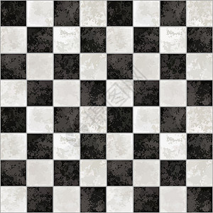 棋盘黑色白色大理石木板检查器瓷砖浴室正方形游戏板石头背景图片