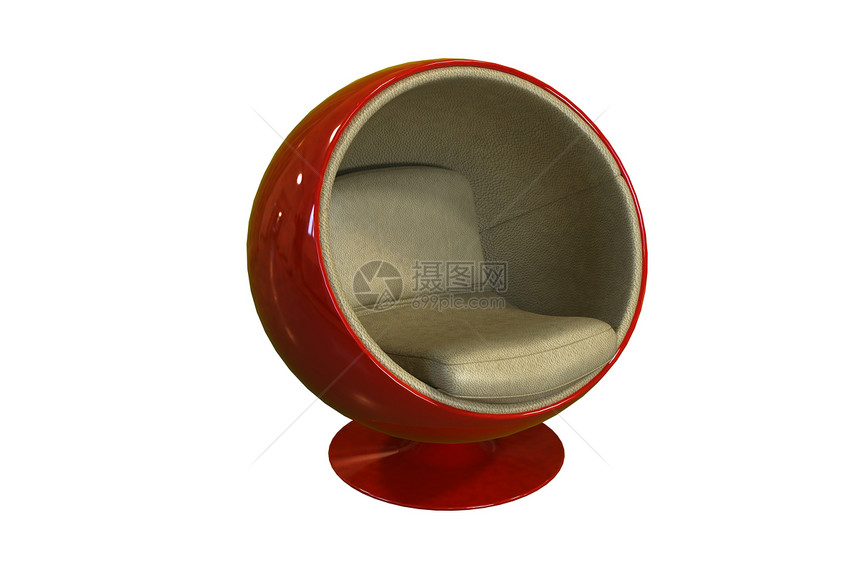 现代臂椅椅子织物家具房间球形金属房子技术旋转皮革图片