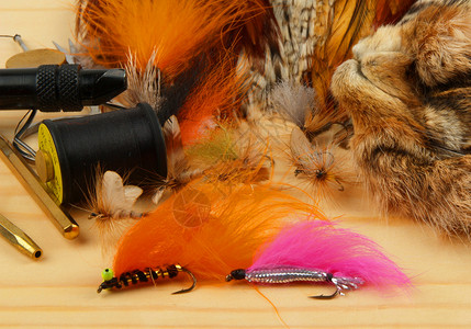 钓鱼苍蝇运动娱乐细绳羽毛控制乐趣爱好头发领带背景图片