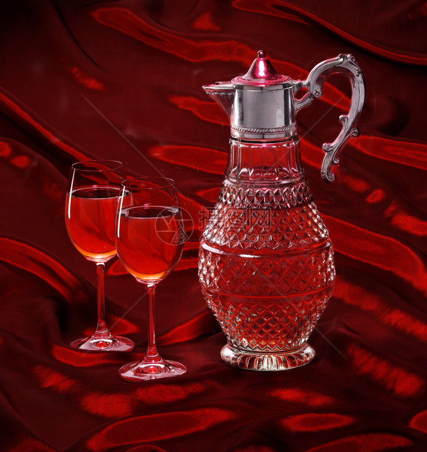 葡萄酒酒杯瓶子红色玻璃软木饮料图片