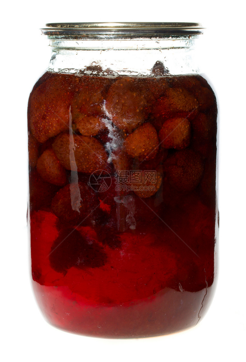 草莓果酱罐图片