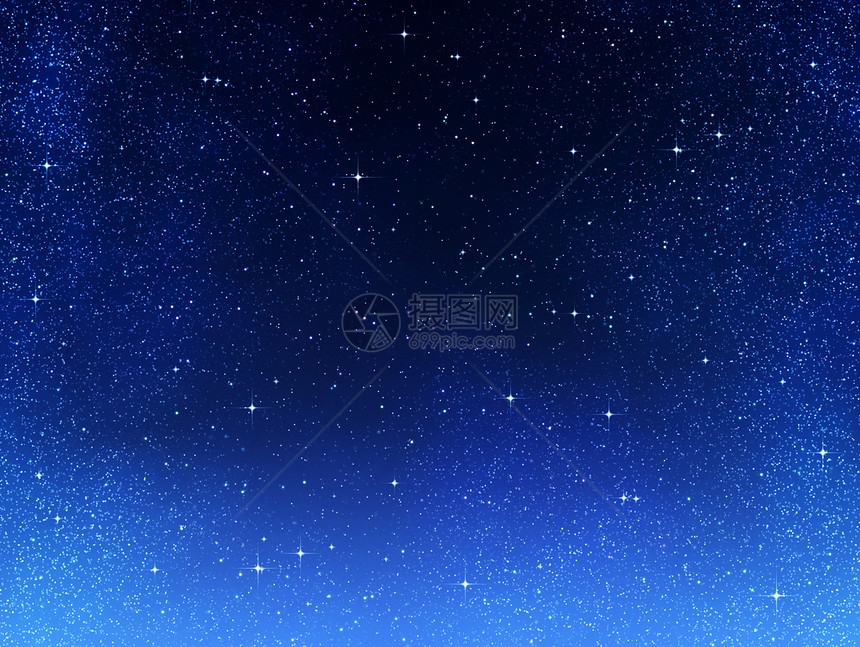 星空或夜空中的恒星火花星系星云宇宙天空蓝色图片