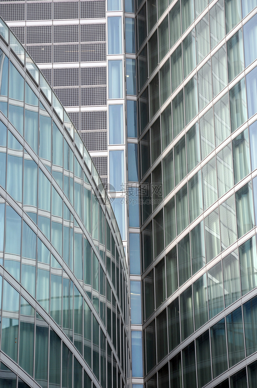 现代建筑玻璃外面玻璃几何图片