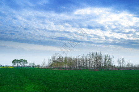 淮北中国安徽怀北场地天空植树山脉风光生长农村荒野蓝色背景