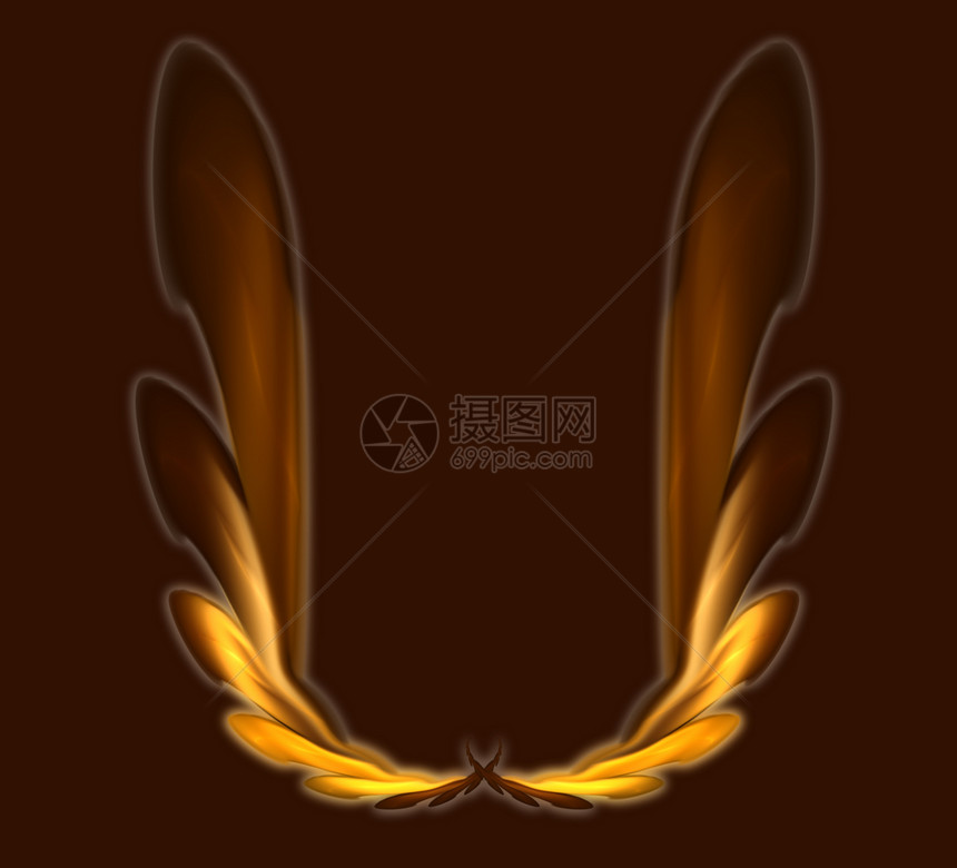 翅膀光环丝绸火焰力量黄色羽毛轮缘螺旋运动墙纸图片