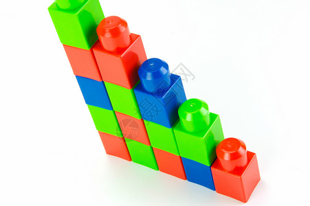 建筑砖块白色市场库存孩子们积木孩子楼梯玩具公司梯子背景图片