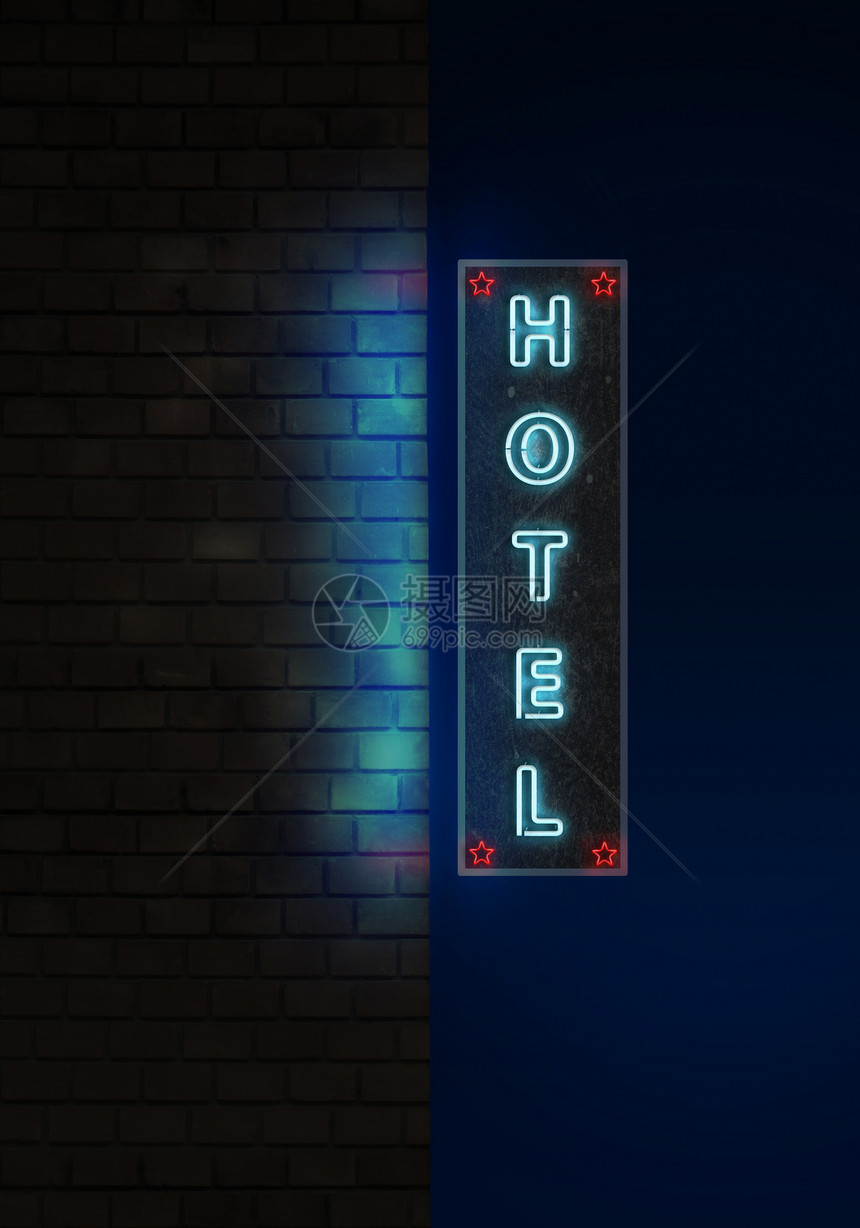 旅馆标志字法建筑来源房间砖块星星图片