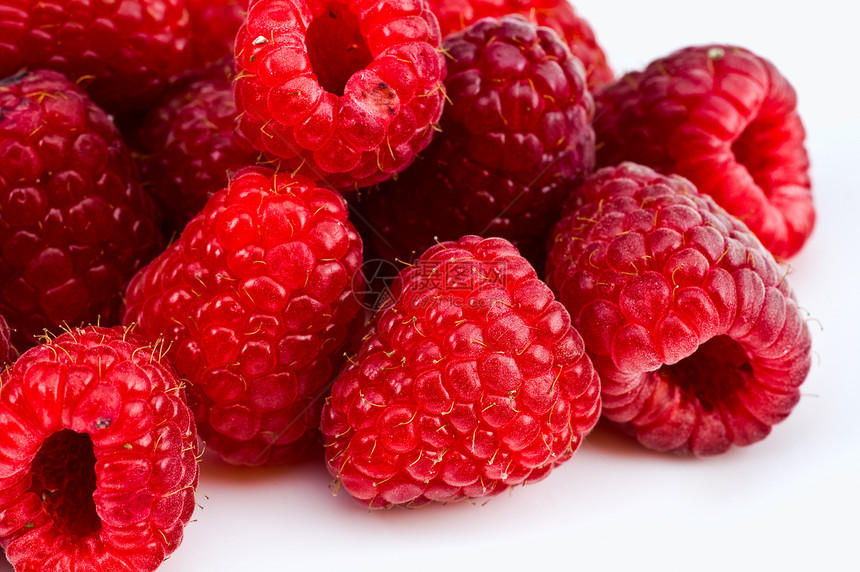 新鲜成熟的草莓红色美食粉色团体水果甜点宏观食物覆盆子图片