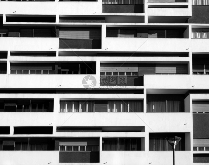现代面孔公寓白色蓝色建筑建筑学图片