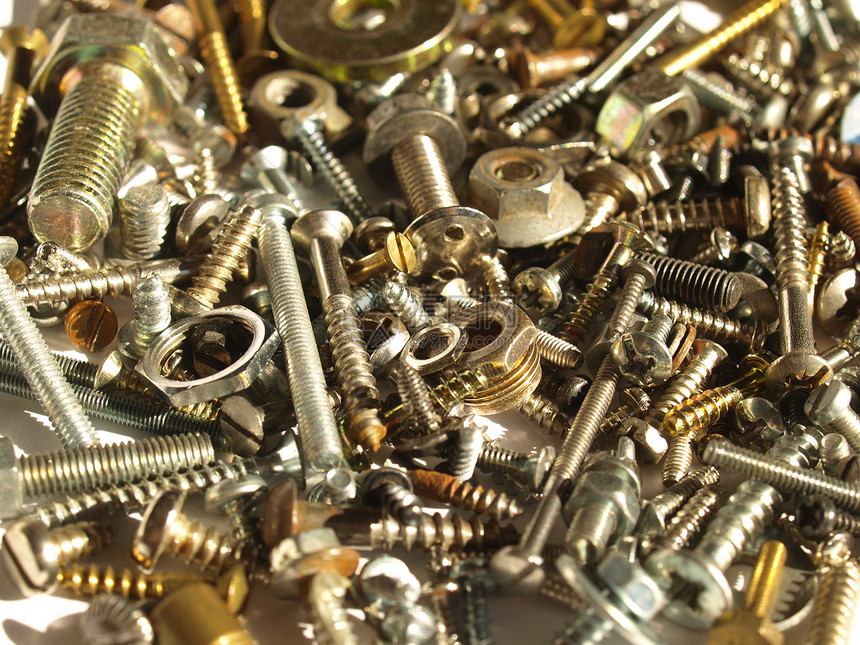 硬件坚果螺栓灰色工业金属指甲图片