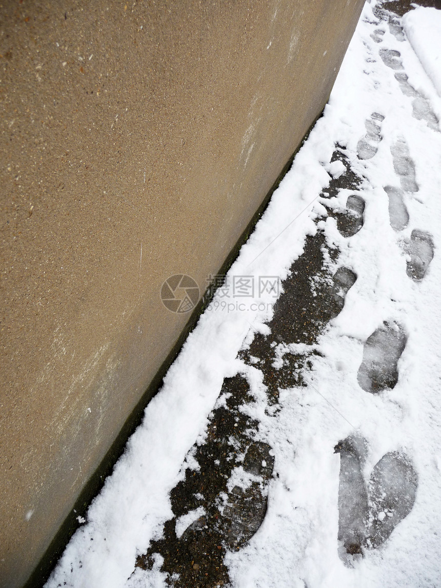 雪脚打印图片