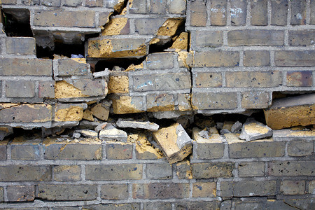 砖墙危险地震摄影灾难背景图片