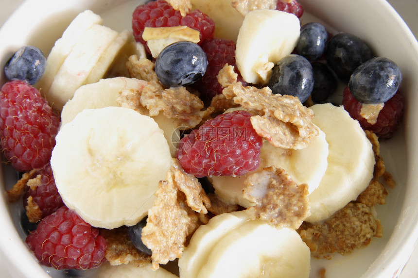一碗健康的早餐营养小吃生活方式水果牛奶饮食香蕉健康饮食福利食物图片