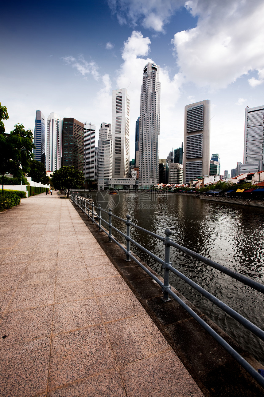 新加坡天线金融刮刀城市公园人行道高楼市中心码头中心建筑学图片