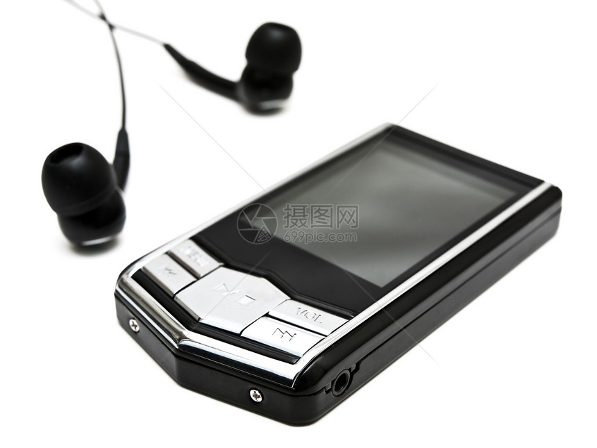 媒体播放器袖珍键盘玩家黑色视频电子机动性广播技术收音机图片