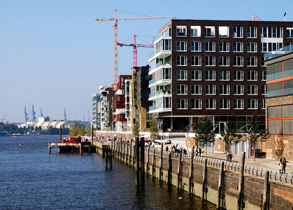 Hafen City 市港口经纪人窗户建筑学建筑房地产奢华汉堡房子背景图片