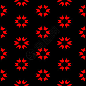 红色花红织物装饰品黑色装饰墙纸植物创造力美丽风格纺织品背景图片