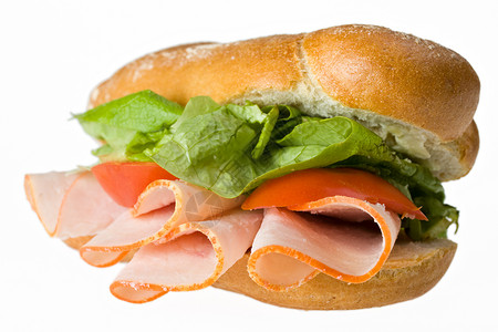 幸存潜艇三明治的细节火鸡潜艇午餐面包食物香肠小吃叶子火腿烹饪背景
