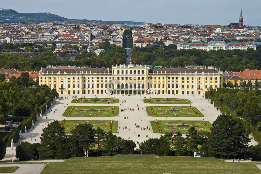 奥地利维也纳绿色建筑街道日光公园城市景观图片