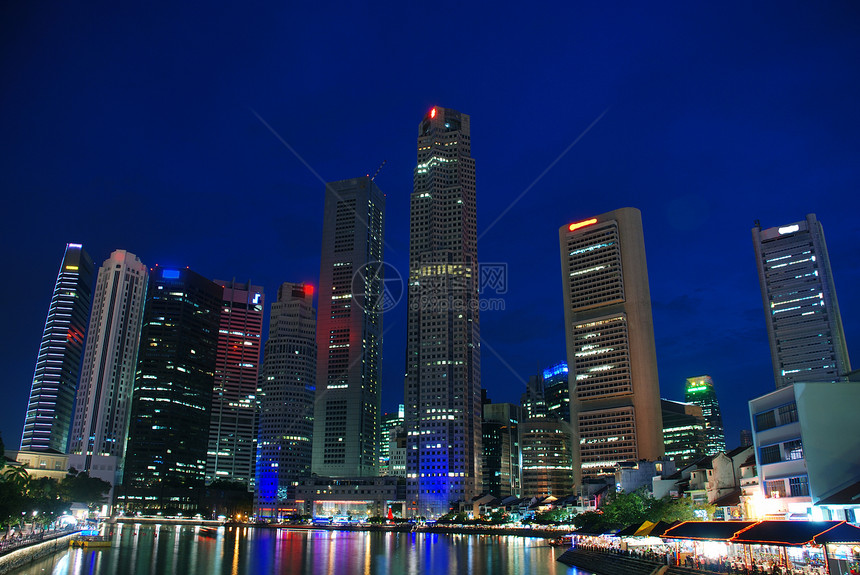 新加坡天线蓝天建筑城市场景天际旅行商业景观反射图片