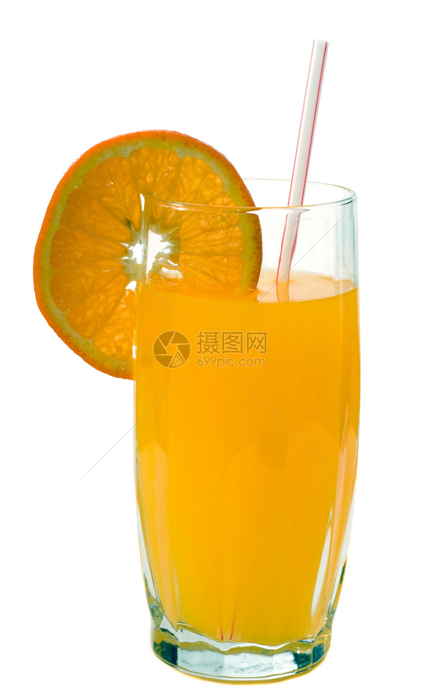 橙汁早餐热带水果茶点饮食液体橘子橙子稻草营养图片
