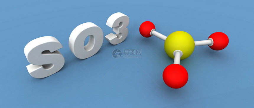 三氧化硫分子化合物化学品三角气体平面气态轨道图片