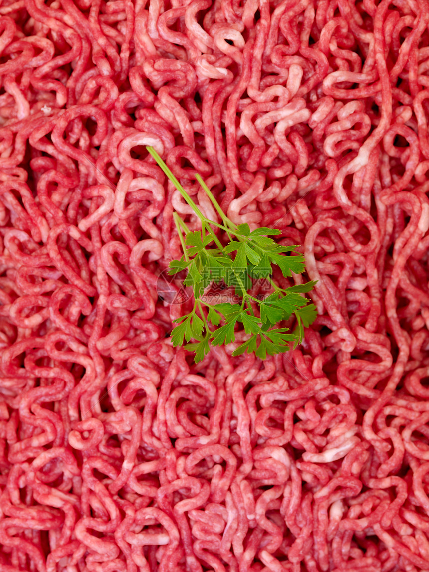牛肉薄粉零售托盘地面食物红色塑料图片