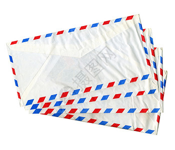 航空邮件邮政信封皇家船运邮寄空气货运白色背景图片