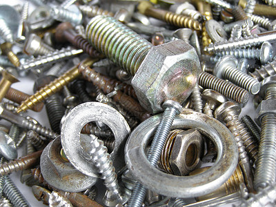 硬件指甲金属工业灰色坚果螺栓背景图片