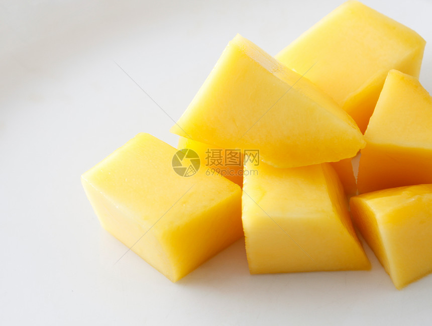 芒果食物盘子甜点水果饮食情调异国味道生产黄色图片