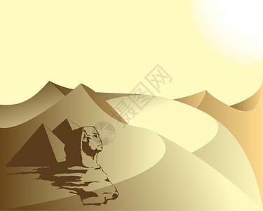 埃及沙丘太阳插图金字塔坡度背景图片