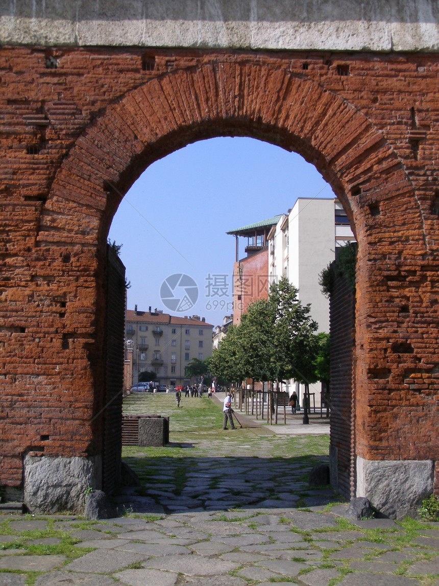 都灵Palatine港城堡考古学城市建筑学废墟图片