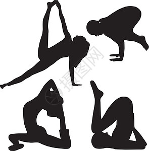 瑜伽运动姿势女性女孩背景图片